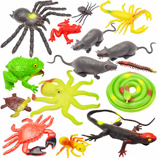 Simulation animal scary tidy soft glue plastic big spider lizard snake animal model reptile insect toys