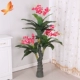 Mô phỏng hoa phong lan nhựa phòng khách trong nhà sàn lụa hoa trang trí cây Phalaenopsis chậu văn phòng hoa giả - Hoa nhân tạo / Cây / Trái cây