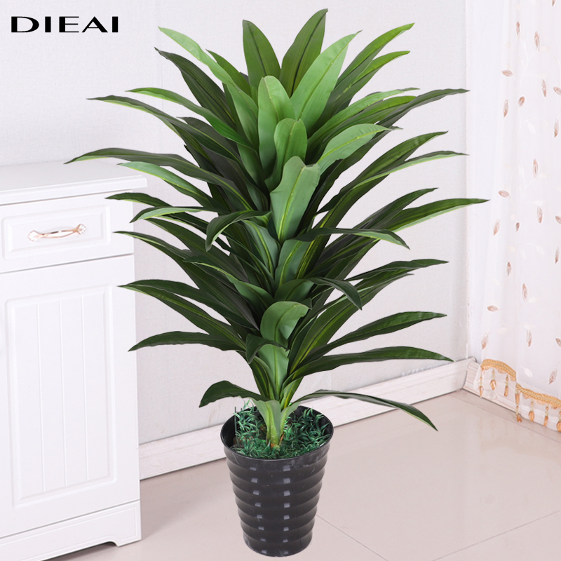 Simulation Green Plant Large Basil Potted Flowers Dancing Lan Plastic Fake Grass Pendulum Pieces Living-room Floor False Flowers