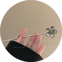 Retro and versatile cherry-colored flower metal hairpin antique-style old-style flower hairpin hairpin on the back of the head