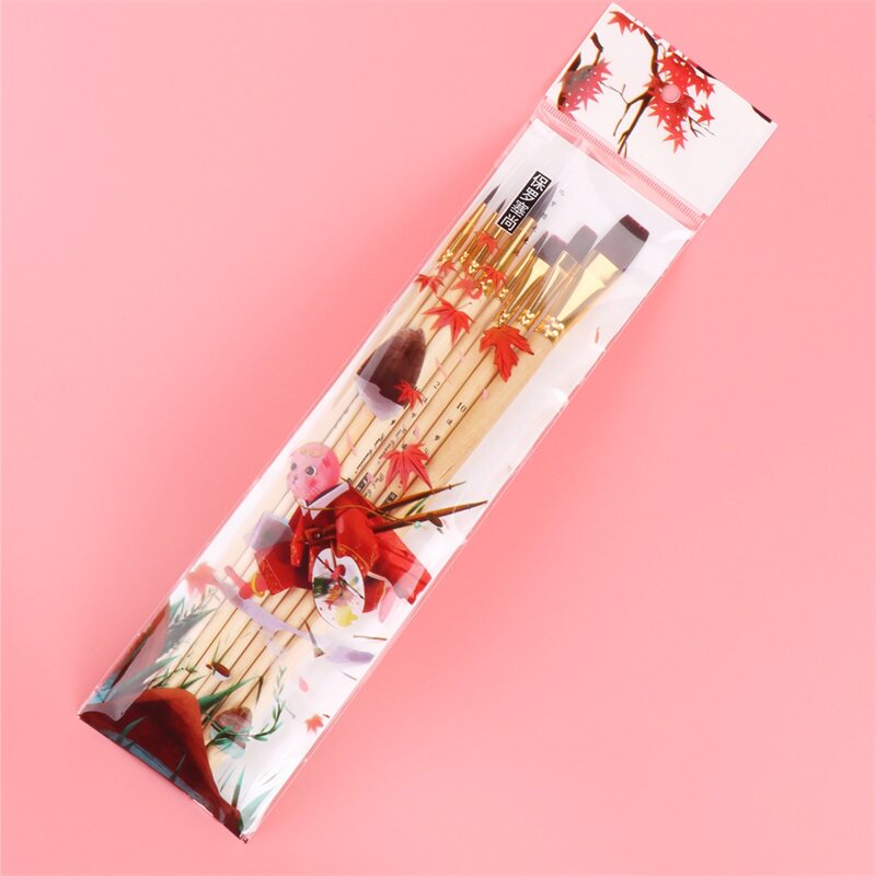 Paul Cézanne Oil Painting Brush Set, 8 Nylon Bristle Watercolor Brushes, Gouache Brushes, Acrylic Brushes, Flat Tip, Pointed Tip, Beginner Art Brushes, Brush Set