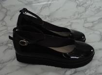 Customized disabled leather buckle with womens shoes