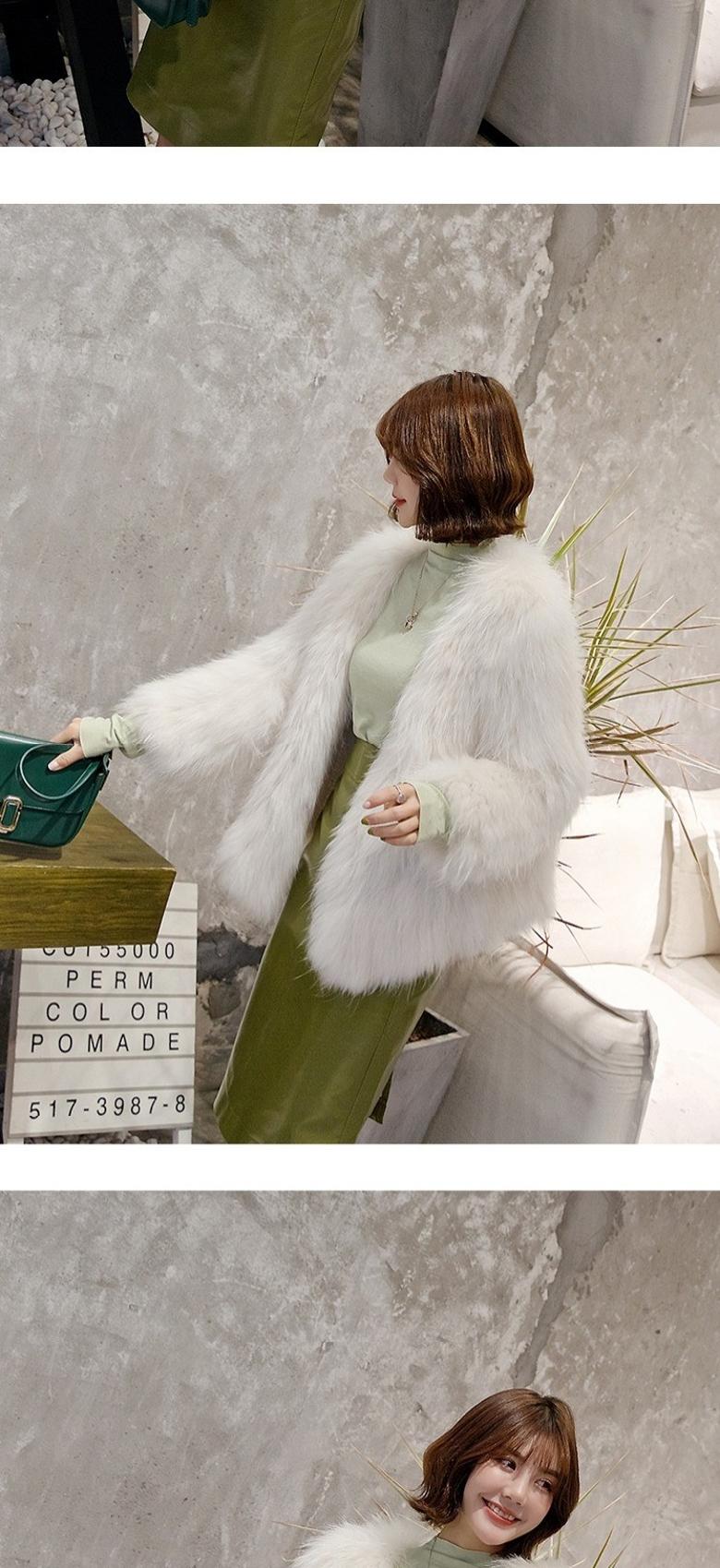 Lông lông hai mặt dệt lông gấu trúc có giá trị cao là lông cáo mỏng lông dài giữa lông phụ nữ - Faux Fur