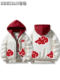 Naruto Akatsuki Organization Style Red Cloud Robe Uchiha Itachi down Cotton Jacket Coat for Men and Women