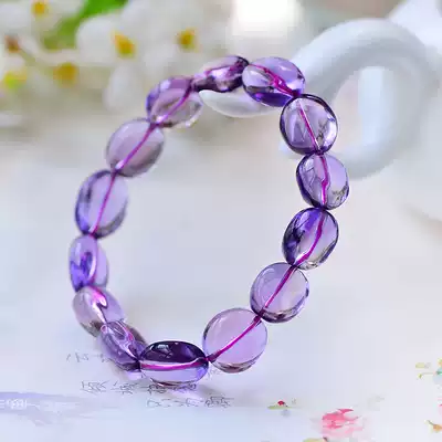 Photinia bamboo natural Uruguay-shaped amethyst hand-shaped single circle Uruguay amethyst female hand