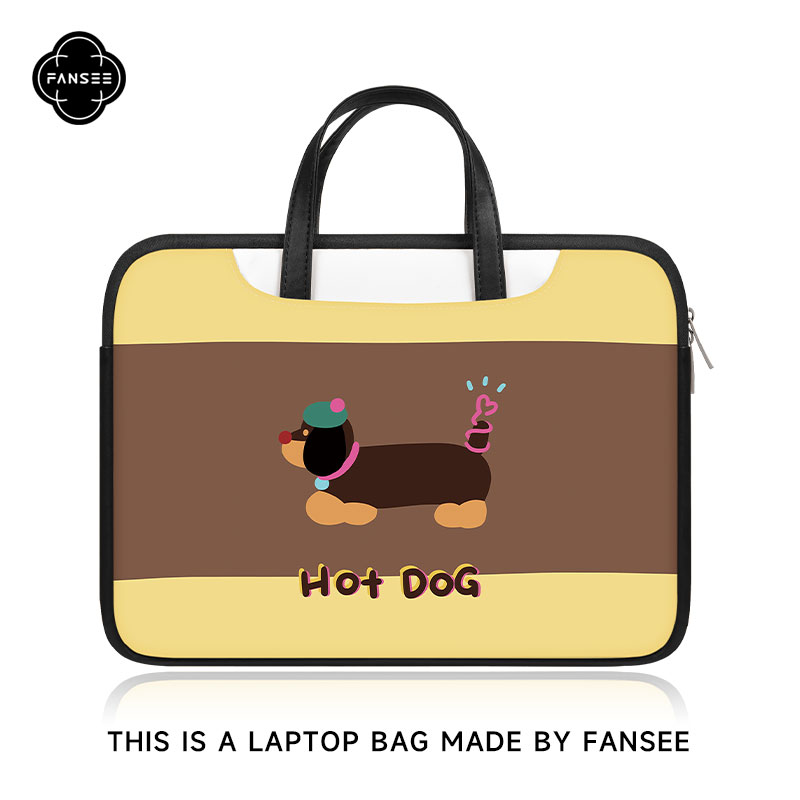 Fan Xi Cartoon Puppy Illustrations Notebook Computer Bag Portable application Apple macbook15 point 6 inch air13 3 inch Huawei matebook Lenovo woman 14 liner bag pr