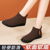 Удерживающие тепло туфли для матери, удерживающая тепло комфортная обувь, зимние короткие сапоги, для среднего возраста, мягкая подошва