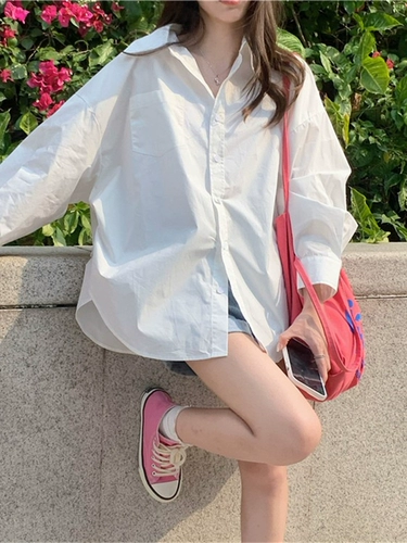 Хлопковая весенняя летняя тонкая рубашка, кардиган, защита от солнца
