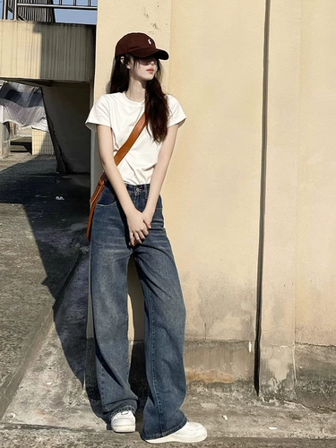 Белая летняя хлопковая футболка, короткий рукав, по фигуре, коллекция 2023, подходит для подростков