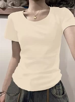 Абрикос [Американское ретро_Корейский стиль_сплошной цвет_универсальное_уменьшение талии_повседневный 𫔮_уменьшение возраста_темперамент]