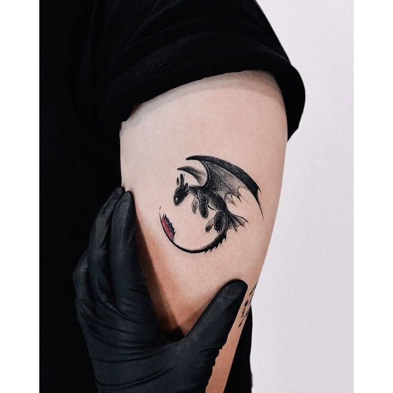 Anime Tattoo Stickers Toothless How to Train Your Dragon Night Fury Cartoon Dragon Arm Black Pattern Tattoo Stickers Long-Lasting Anime Tattoo Stickers Toothless How to Train Your Dragon Night Fury Cartoon Dragon Arm Black Pattern Tattoo Stickers Long-Lasting