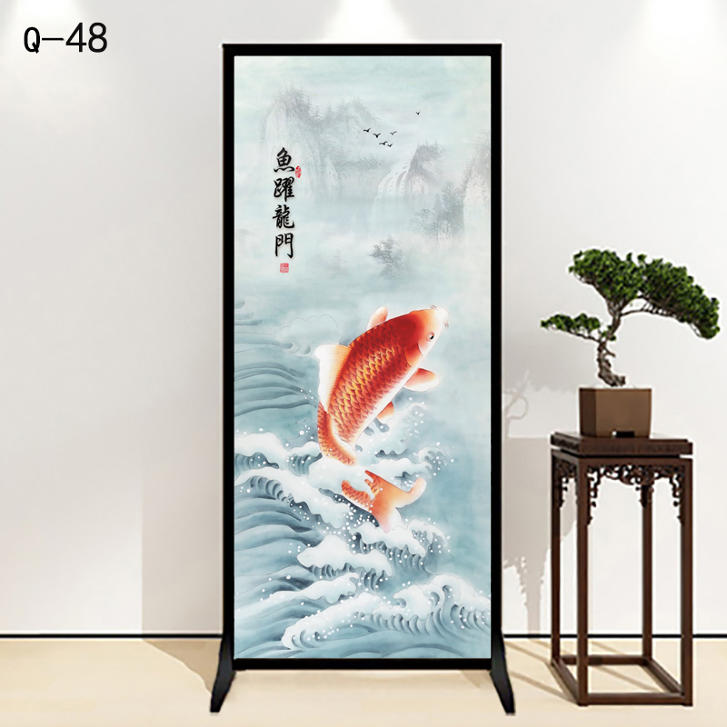 Chinese screen background wall partition movable living room porch simple baffle modern simple room entrance shelter