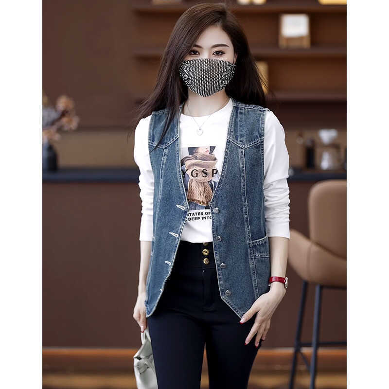 Retro Denim Vest for Women 2026 New Summer and Spring Layered Vest Casual Sleeveless Vest Vest Jacket Top