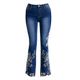 Fengzi 2018 mùa hè đính cườm thêu chín rưỡi quần jeans nữ co giãn cỡ lớn đã mỏng 3282 - Quần jean quần jeans nữ Quần jean