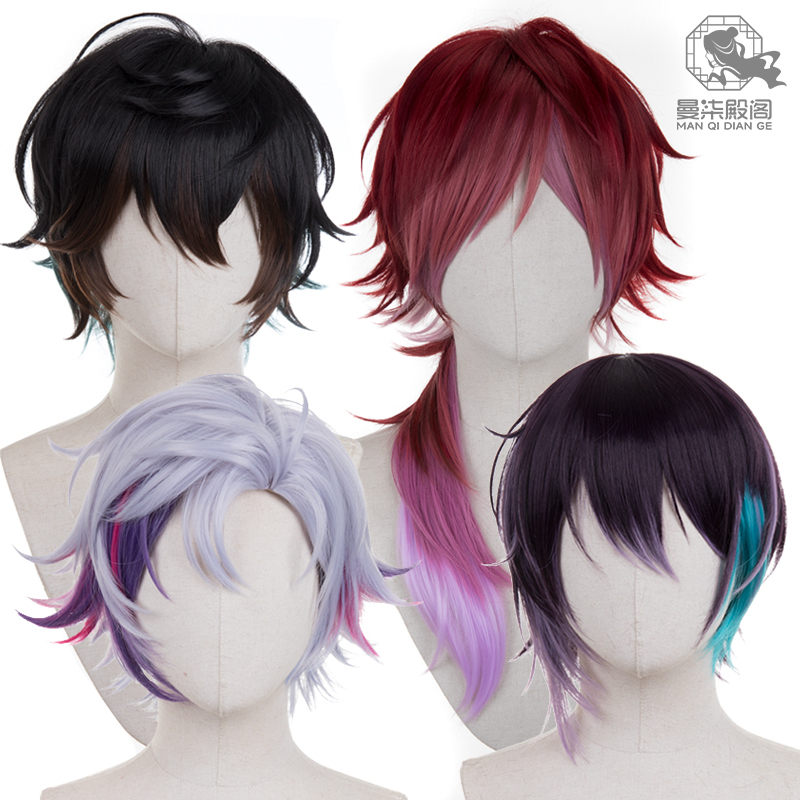 Virtual Idol Vtuber Rainbow Society Aisya Kron Lauren Irus Unbreakable Gray Cosplay Wig