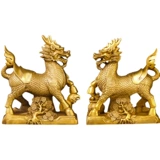 Кирин украшения пара из чистой меди домашние поделки гостиная офис украшения новоселье открытие магазина подарки