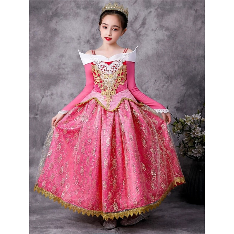 Frozen Elsa Princess Dress Sofia Children's Day Outfit Girls' Dress Cinderella Belle Rapunzel