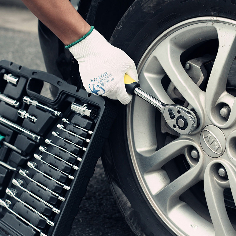 Steam repairing tool suit SAV 5 gold tool box ratchet wrench sleeves Manual with car combined group cover