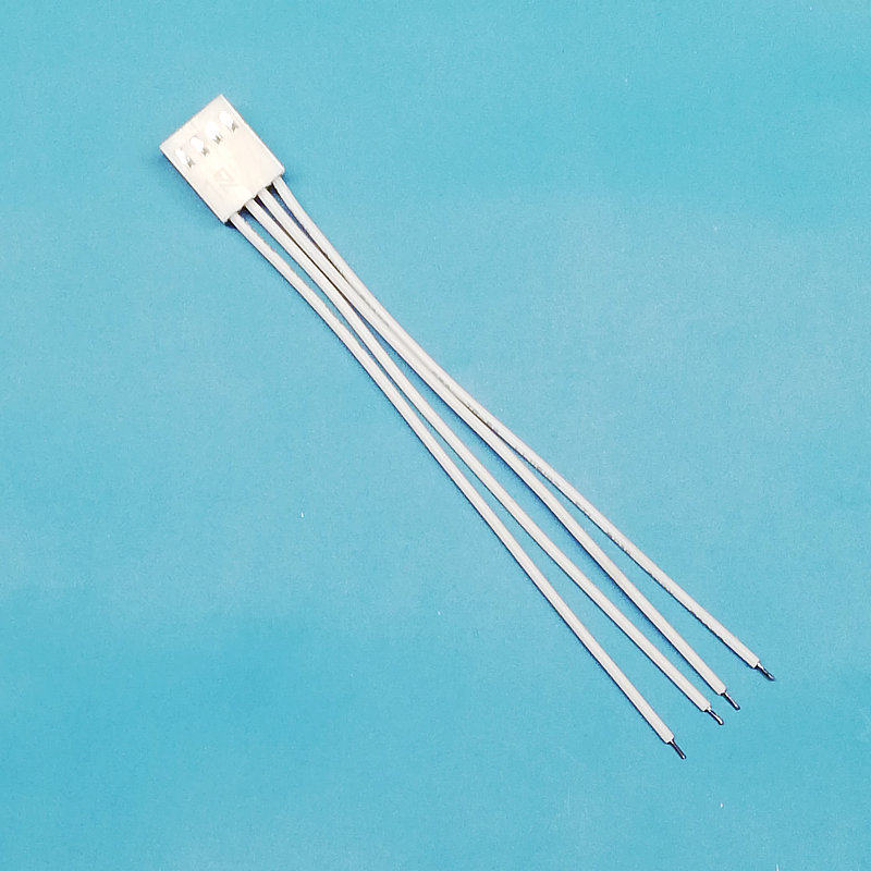 Connection lines 4P 24 white single strands Total length 10CM One end 2510 Plug an exfoliating tin