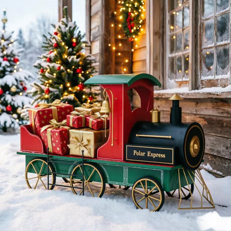Free Shipping Promotion, Original Export Vintage Wrought Iron Christmas Train for Storage and Display, Christmas Decoration 170*63*131cm Free Shipping Promotion, Original Export Vintage Wrought Iron Christmas Train for Storage and Display, Christmas Decoration 170*63*131cm