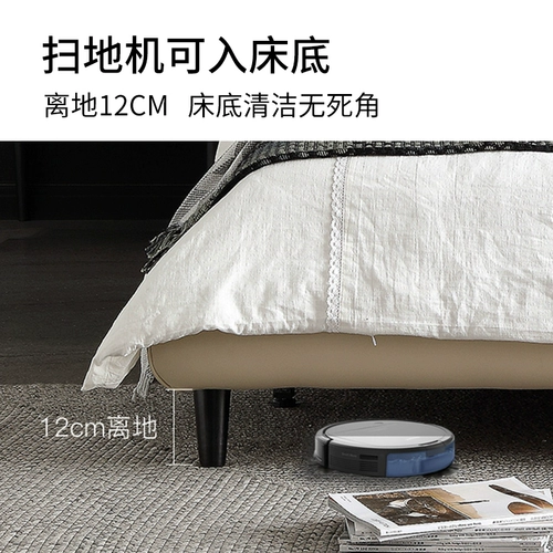 Легкая роскошная кожаная кровать скандинавская главная спальня маленькие блоки двойная простота.