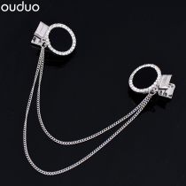 Fashion simple cardigan shawl pin decorative collar clip creative Joker brooch men's and women's corsage accessories