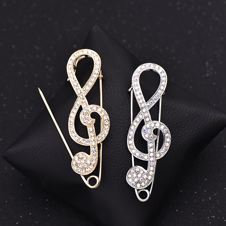 Cao cấp đơn giản trâm cài áo khoác nữ pin cardigan retro ghi chú pin lớn khóa áo len trang trí với quà tặng trang sức ghim cài áo vest nam cao cấp