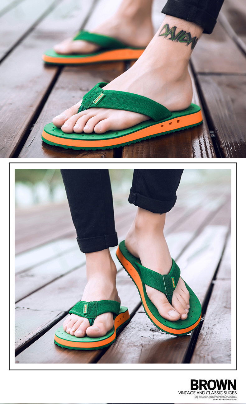 Dép nam mùa hè flip flops xu hướng ngoài trời non-slip đáy mềm tính cách chịu mài mòn của nam giới dép thời trang mang giày bãi biển