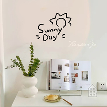 sunny sun dining room kitchen background wall decoration ins minimalist cute window sticker waterproof glass wall stickers