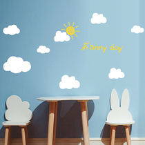 Sun clouds text ins Nordic wall stickers baby children room layout bedroom warm wall decoration