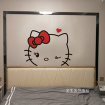 hello kitty hello kitty cartoon wall stickers childrens room bedside wall decoration wall stickers