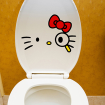 hello kitty Cat cartoon wall sticker bedroom warm wardrobe sticker waterproof glass door sticker window sticker