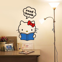 Hello kitty wall stickers girls baby childrens room background wall decoration fun reading creative stickers