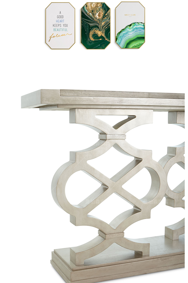 Nội thất Manbosen Gỗ rắn Mỹ tân cổ điển hiên hiện đại sofa tối giản trở lại một số bàn lối vào hội trường - Bàn / Bàn bàn trà gỗ tự nhiên