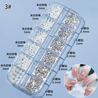 3#Little Round Diamond+Rice Pearl