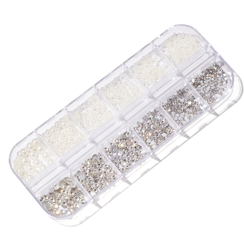 Небольшой смешанный бриллиантовый алмаз из жемчуга для маникюра, аксессуары для ногтей, популярно в интернете, новая коллекция