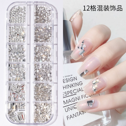 Небольшой смешанный бриллиантовый алмаз из жемчуга для маникюра, аксессуары для ногтей, популярно в интернете, новая коллекция