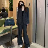 Классический костюм, осенний модный комплект, изысканный стиль, в стиле Шанель