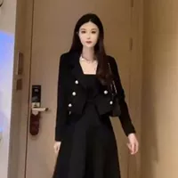 WH-2653 Одиночная черная куртка