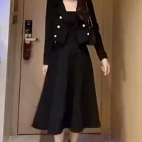 WH-2653 одиночная черная юбка