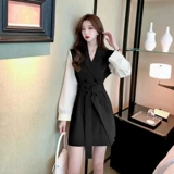 Весенний осенний пиджак классического кроя, платье, приталенный корсет, юбка, французский стиль, подходит для подростков