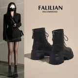 Martens, сетчатая весенняя обувь на платформе, высокие короткие сапоги в английском стиле, ботинки, коллекция 2023, популярно в интернете, подходит для подростков, в британском стиле