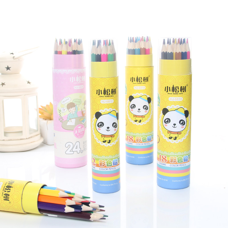 Children Color Pencil 12 12 24 36 36 Pupils Painting Pens Non-Toxic Kindergarten Graffiti Painted Colored Pencil Cartridges