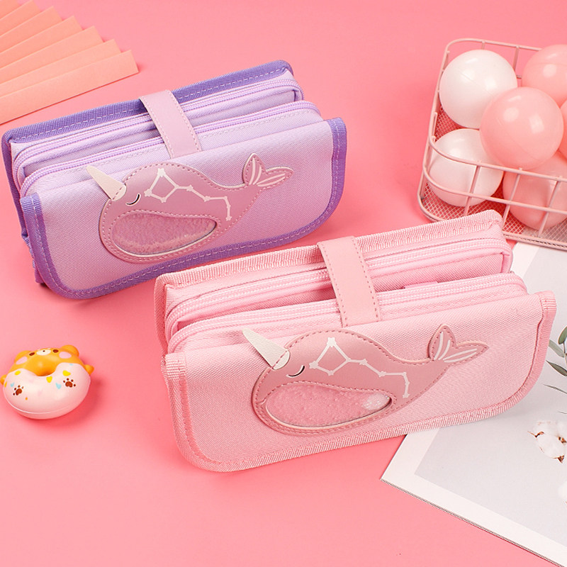 Pen Bag Pen Box Large Capacity Pencil Case Multifunction Lead Pencil Case Girls Boys Boys Children Elementary School Students Elementary School Students Han Edition Brief Cute Retro Wind Art Korea Creative Personality Chaochoo Girl-Taobao
