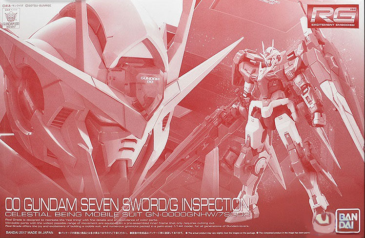 Bandai PB limited RG supervisor type 00 Gundam Red Seven Swords GN inspection type Gundam spot