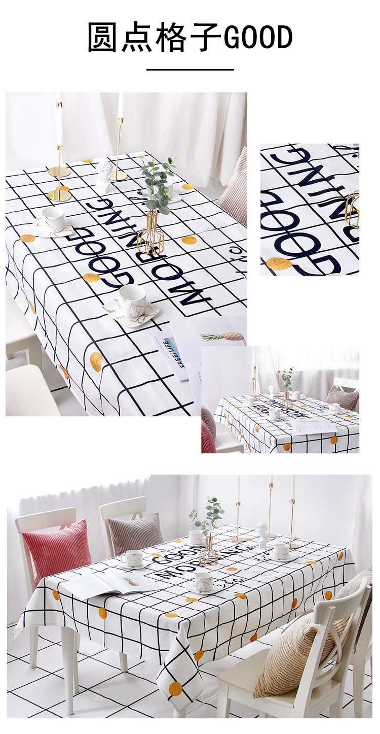 Khăn trải bàn bằng vải cotton và vải lanh nhỏ phong cách tươi in lưới Bắc Âu màu đỏ phong cách không thấm nước mat bàn phong cách châu Âu bàn cà phê vải bàn - Khăn trải bàn khăn ăn khách sạn