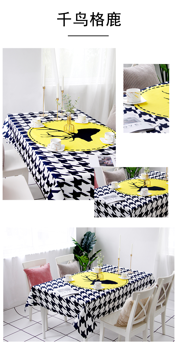 Khăn trải bàn bằng vải cotton và vải lanh nhỏ phong cách tươi in lưới Bắc Âu màu đỏ phong cách không thấm nước mat bàn phong cách châu Âu bàn cà phê vải bàn - Khăn trải bàn khăn ăn khách sạn