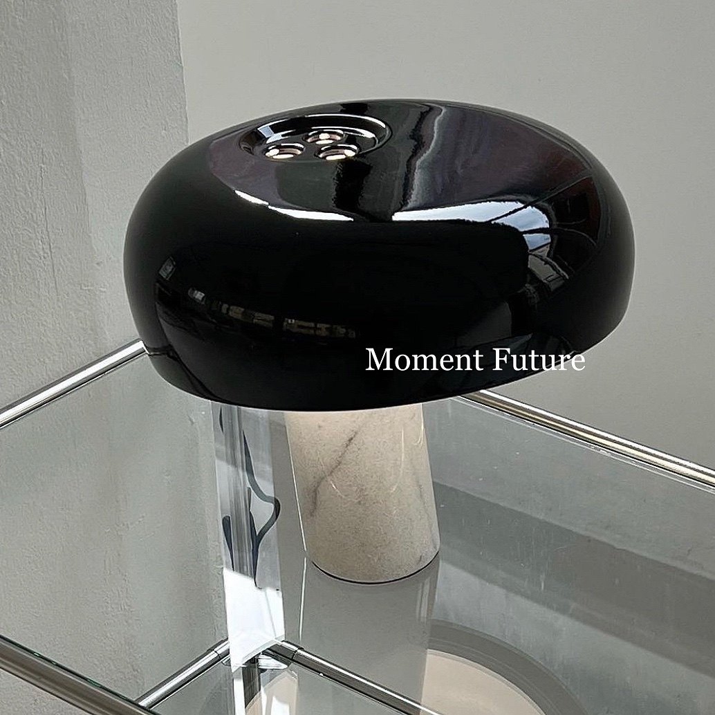 Moment Future Korean blogger Vintage Mushroom Lights Marble Glass Table Lights Bedroom Living Room