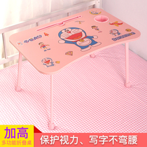 High bed small table folding lazy table dormitory window bedroom sitting on the floor College student desk girl upper bunk