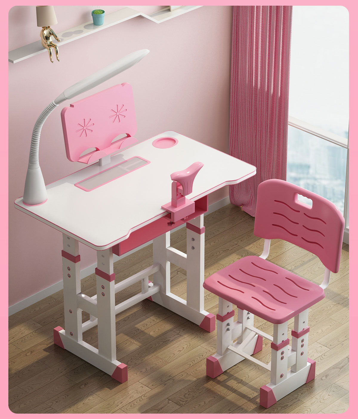 Buy Children S Desk Bookcase Combination Learning Table Girls